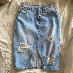 GUESS denim pencil skirt